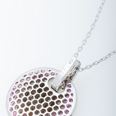 750WG ピンクサファイア・ダイヤモンド グラデーションネックレス 品番n22-81 750WG ピンクサファイア・ダイヤモンド グラデーションネックレス 品番