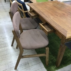 ✨無垢材使用❗️✨引き出し付き❗️✨】定価¥176,000 ダイニング4点