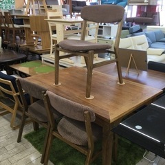 ✨無垢材使用❗️✨引き出し付き❗️✨】定価¥176,000 ダイニング4点
