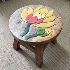 【お買い得‼️】ハワイアンウッドスツール 木製 チェア 椅子 