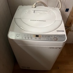 SHARP全自動洗濯機6キロ　中古美品