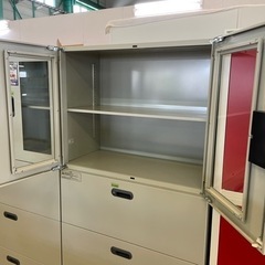 JHH-4 【オフィス家具専門店】プラスのラテラル上下書庫です！ R5.8/22時点で在庫数2点あり