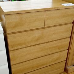 ★ジモティ割あり★ NITORI ハイチェスト ナチュラル H107.5×D42×W80 クリーニング済み YJ451