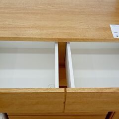 ★ジモティ割あり★ NITORI ハイチェスト ナチュラル H107.5×D42×W80 クリーニング済み YJ451