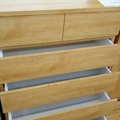 ★ジモティ割あり★ NITORI ハイチェスト ナチュラル H107.5×D42×W80 クリーニング済み YJ451