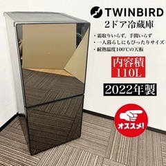【ネット決済・配送可】激安‼️22年製 TWINBIRD 2ドア...