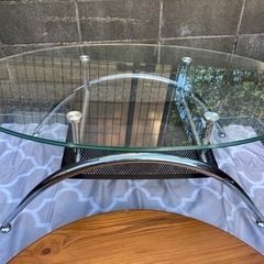 ニトリ　ガラス製ローテーブル