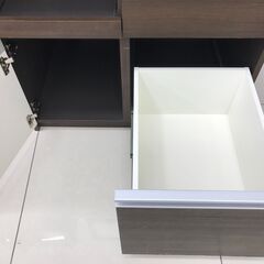 ☆ジモティ割あり☆ レンジボード ダークブラウン H187×D50×W75