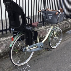 お得♪＜整備済＞マルイシ・frackers 3人乗りの子供乗せ自転車・サドル新品・内装3段変速 24−26インチ・LEDライト・鍵付き・お掃除済みです♪