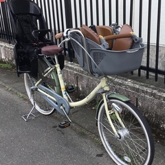 お得♪＜整備済＞マルイシ・frackers 3人乗りの子供乗せ自転車・サドル新品・内装3段変速 24−26インチ・LEDライト・鍵付き・お掃除済みです♪