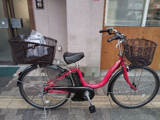 [YAMAHA]PAS Natura(パス ナチュラ)26吋 電動アシスト自転車 8.7Ahバッテリー+充電器+キー2本付き(レッド)