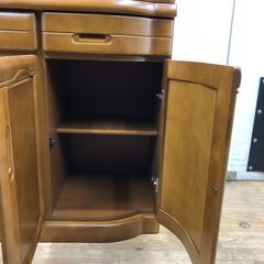 ★ジモティ割あり★  食器棚  W123×D45×H195 クリーニング済み SJ3071
