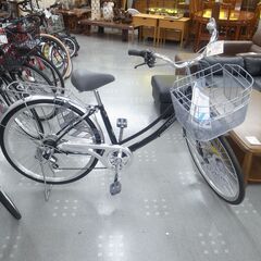 26インチ タウンサイクル オートライト 外装6段変速 エアレスタイヤ アウトレット 未使用 自転車 モノ市場半田店 119