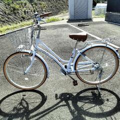 ほぼ新品❗パンクしにくいママチャリ☆26型変速6段☆引き取り限定☆早い者勝ち❗
