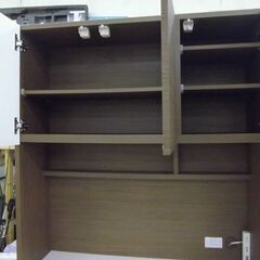 レンジボード キッチンボード 幅100×奥行43×高さ191cm ソレル 100KB MBR ミドルブラウン 白エナメル 家電ボード 食器棚 ニトリ NITORI 札幌市 厚別区