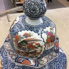 中国飾り壺 蓋台座付き 蓋裏補修有-HUMAN MADE パーカー 即完売品
