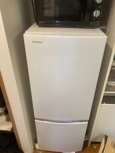 冷蔵庫（東芝）と電子レンジのセット