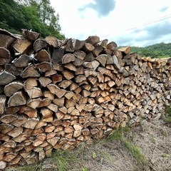 ナラ未乾燥薪30cm中割り軽トラック一台分(焚き付けサービス付き)