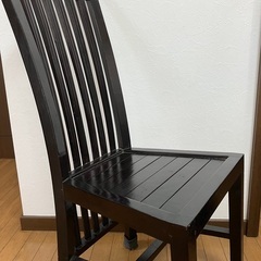 椅子　ダークブラウン，木製，アジア風
