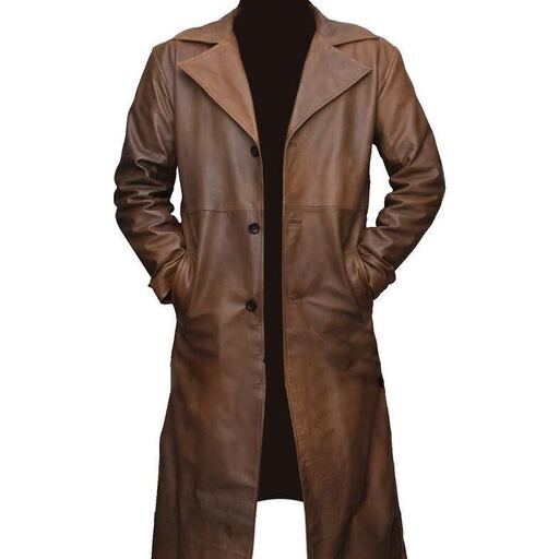 羊革ロングトレンチコートメンズ Sheep Leather Long Trench Coat28490