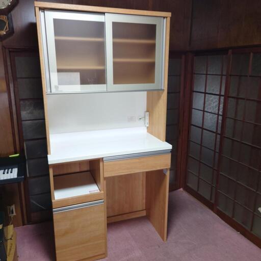 キッチンボード ベージュ系 横幅約85㎝ 【モノ市場東海店】151 - 収納家具