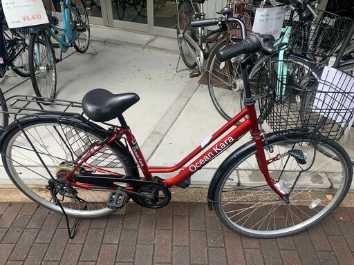 整備済み中古自転車　６段変速、LEDオートライト付き自転車