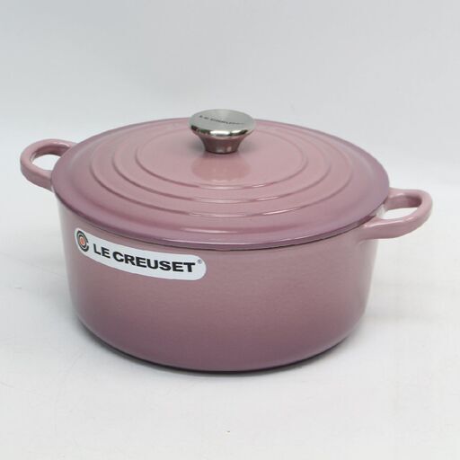 【かながわpay可】224)【未使用】ル・クルーゼ Le Creuset 21001244914461 [ル・クルーゼ ココット・ロンド 24cm モーヴピンク]両手鍋