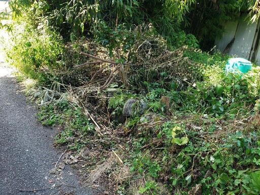 (終了)庭の草木除草と古い堆肥物の運搬作業