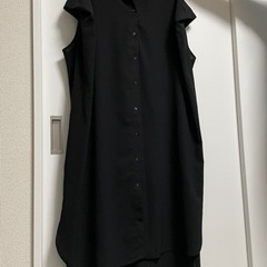 レディース 黒 シャツ ロングシャツ 4L 大きいサイズ