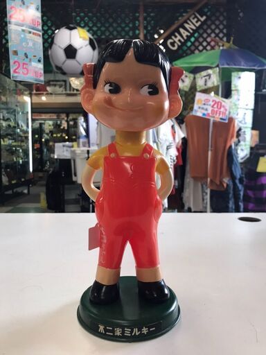 不二家　ペコちゃん　レトロ　ソフビ　首振り人形　懐かしい　貝塚市　二色浜