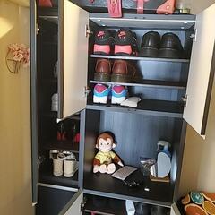 【お取引相手様決定済み】シューズクローク ミラー.収納付き下駄箱