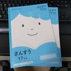 【0円】【今週中】新品 算数ノート 17マス 2冊