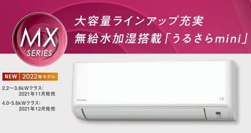 新品 ダイキン DAIKIN 2022年モデル うるさらmini 6畳用 S22ZTMXS-W エアコン