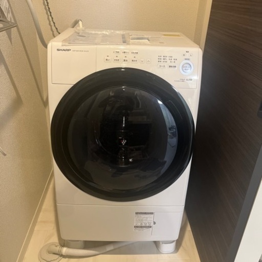 【値下げ】シャープ　ドラム式洗濯機　左開き　ES-S7E 2020製
