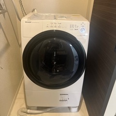 【ネット決済・配送可】【値下げ】シャープ　ドラム式洗濯機　左開き...