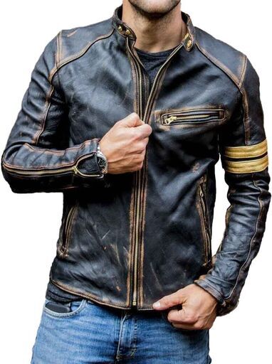 ヤギ革ユーズド加工ビンテージスタイルジャケット Goat Leather Distressed Jacket17490