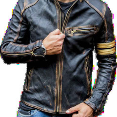 ヤギ革ユーズド加工ビンテージスタイルジャケット Goat Leather Distressed Jacket17490