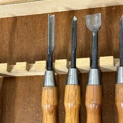 彫刻小道具 彫清作 泰十組 彫刻刀 木彫り鑿 のみ 欠品あり 8本セット 現状品 共箱付 札幌市白石区 白石店 