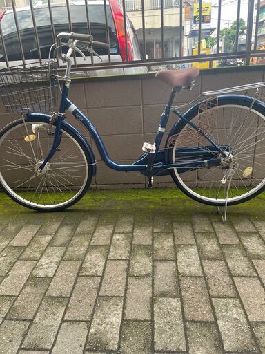 27インチ 大型カゴ シティサイクル オオトモ 完成品 自転車 27インチ