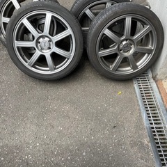 215/45R18　PCD100　5穴　夏タイヤ付きです