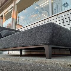 美品!!【フランネルソファ マロン】日本製 1人掛けロング アームレスソファ フルカバーリング シェーズロング FLANNEL SOFA MAROON 札幌 北20条店