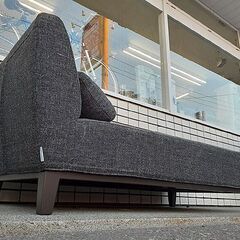 美品!!【フランネルソファ マロン】日本製 1人掛けロング アームレスソファ フルカバーリング シェーズロング FLANNEL SOFA MAROON 札幌 北20条店