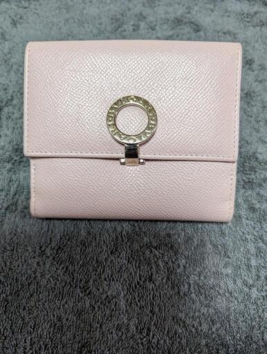 ✳️BVLGARI✳️レザー二つ折り財布　シルバーリング