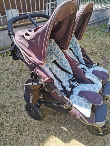 【美品】エアバギー ココダブル　双子 ベビーカー　エスプレッソ ブラウン COCO DOUBLE EX FROM BIRTH - AIRBUGGY | ベビーカーのエアバギー
