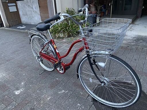 中古】26インチ6段変速オートライト 税込・整備済 自転車 26インチ 