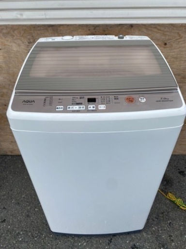 北九州市内配送無料　保証付き　AQUA アクア AQW-GV70G(W) [全自動洗濯機 7.0kg