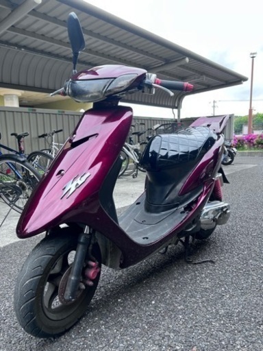 (自賠責1年付)値下げました、激安ジョグ ZR エボリューション 他 カスタム 後タイヤ新品 ワインレッドカウル新品SA16J