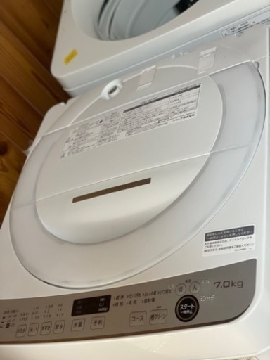 送料・設置込み　洗濯機　7kg SHARP 2021年