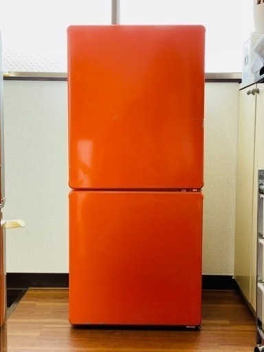 中古 冷蔵庫 110L 2ドア ユーイング MR-P1100 2013年製 オレンジ 