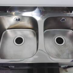 【シンク】アズマ　AZUMA ステンレス 2段　高さ調整可能シンク M0010 東製作所 azuma アズマ 業務用 一槽シンク KP1-900 展示品未使用